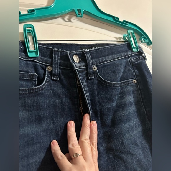 VERONICA BEARD Womens Jeans Carly “11 Kick Flare In Midnight Stretch Size 24 - Picture 3 of 8
